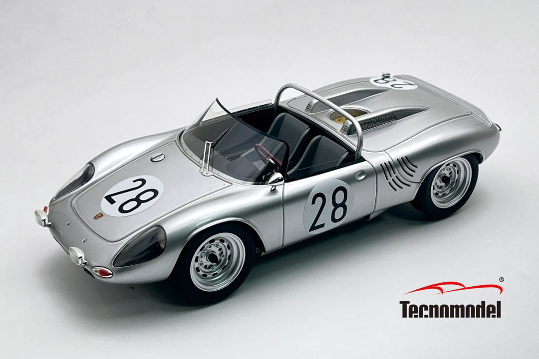 ** 予約商品 ** Tecno Model TM18-306B 1/18 Porsche 718 WRS Le Mans 24H 1963 #28 E.Barth - H.Linge