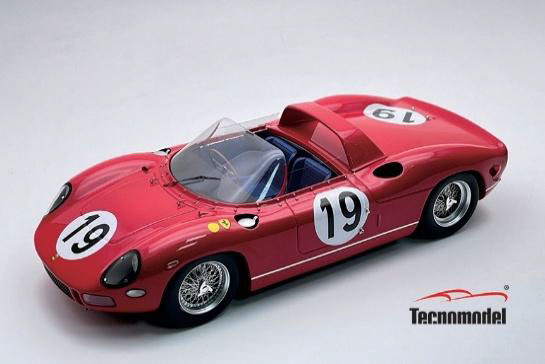 ** 予約商品 ** Tecno Model TM18-309D 1/18 Ferrari 330P Le Mans 1964 3rd #19 L. Bandini - J. Surtees SEFAC