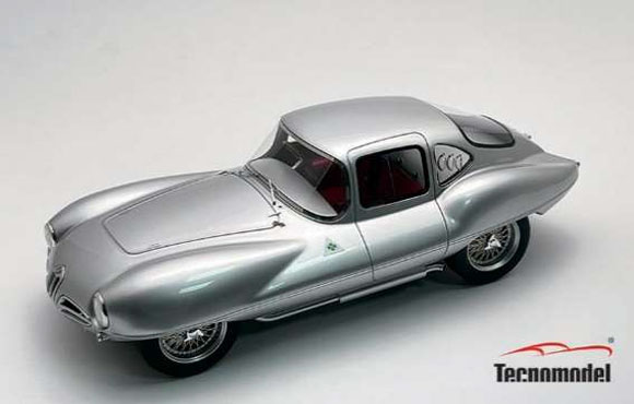 ** 予約商品 ** Tecno Model TM18-329C 1/18 Alfa Romeo C52 Disco Volante coupe 1953 Metallic Silver