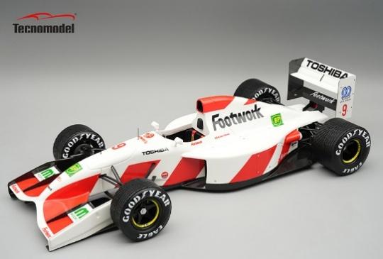 ** 予約商品 ** Tecno Model TM18-375D 1/18 Footwork FA13 #9 1992 Spanish GP Michele Alboreto (Rain Tires)