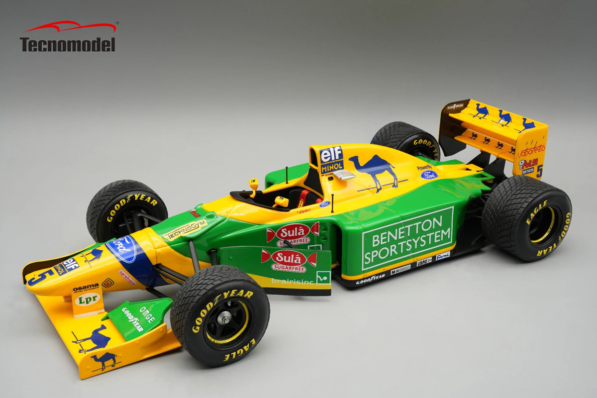 ** 予約商品 ** Tecno Model TM18-377D 1/18 Benetton B193B British  GP 1993  Michael Schumacher (Rain Tires)