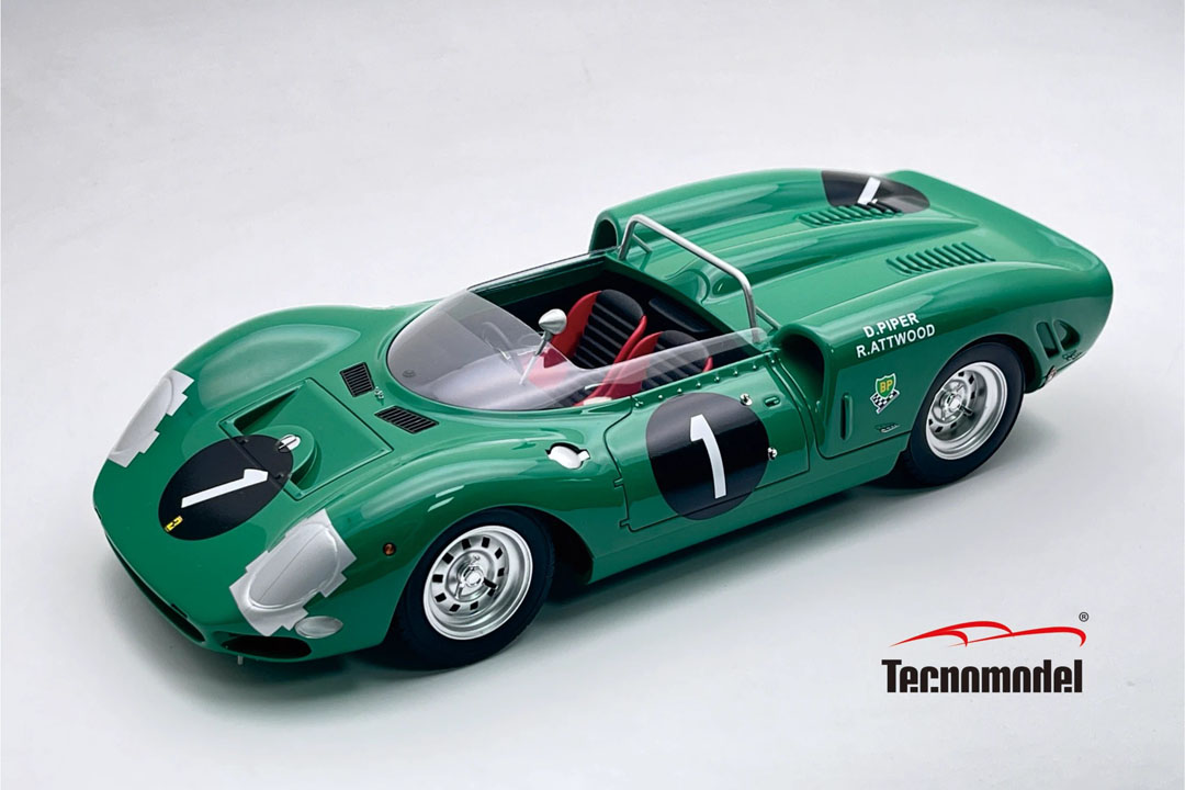 ** 予約商品 ** Tecno Model TM18-422B 1/18 Ferrari 365P2 Spider Kyalami 9H 1965 Winner #1 D.Piper - R.Attwod