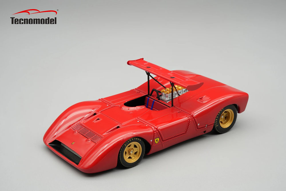 ** 予約商品 ** Tecno Model TM43-33A 1/43 Ferrari 612 Can-Am Press Red 1968