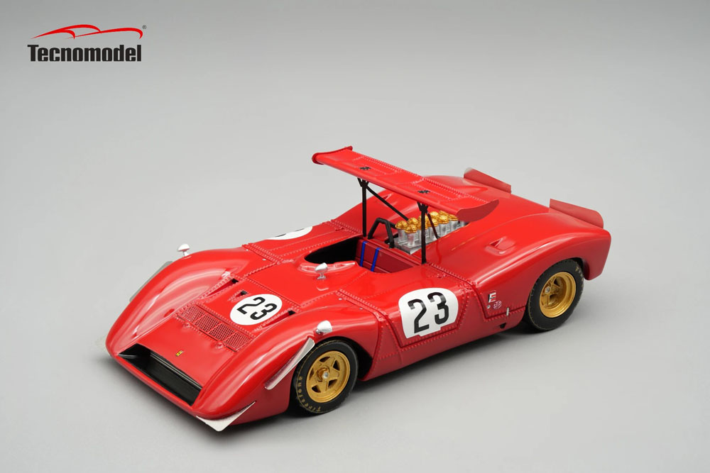 ** 予約商品 ** Tecno Model TM43-33C 1/43 Ferrari 612 Can-Am Las Vegas 1968 Chris Amon