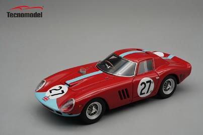 ** 予約商品 ** Tecno Model TM43-48I 1/43 Ferrari 250GTO 64 Tourist Trophy 6th 1964 #27