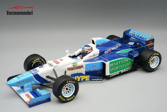 ** 予約商品 ** Tecno Model TMD18-423D 1/18 Benetton B196 Monaco GP 1996 #4 Gherard Berger (with Figure)