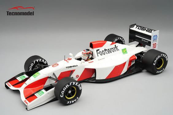 ** 予約商品 ** Tecno Model TMD18-458A 1/18 Footwork FA13 #10 1992 Japanese GP Aguri Suzuki (with Figure)