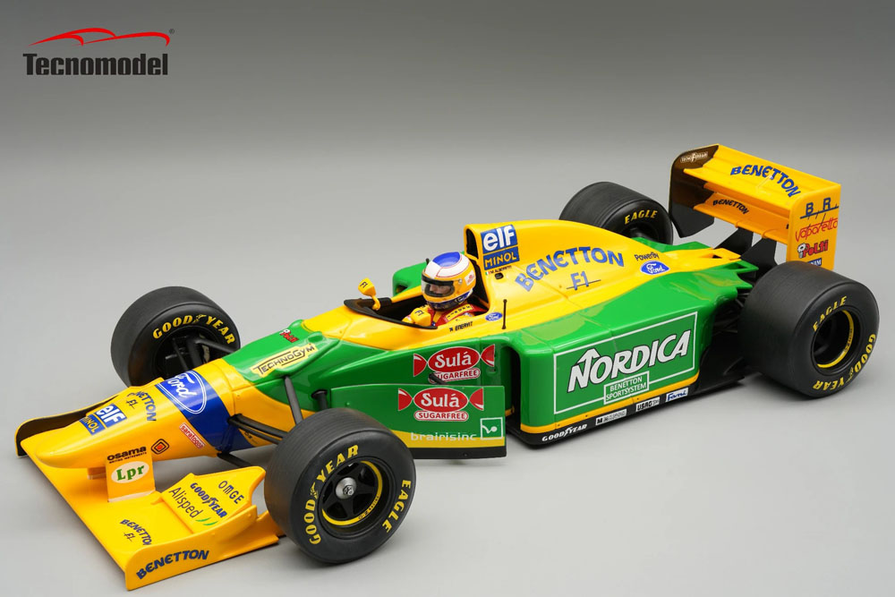 ** 予約商品 ** Tecno Model TMD18-465A 1/18 Benetton B193B Barcelona Test 1993 Michele Alboreto (with Figure)