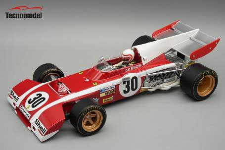 ** 予約商品 ** Tecno Model TMD18-321A 1/18 Ferrari 312 B2 Prova Bergian GP 1972 C.Regazzoni (with Figure)