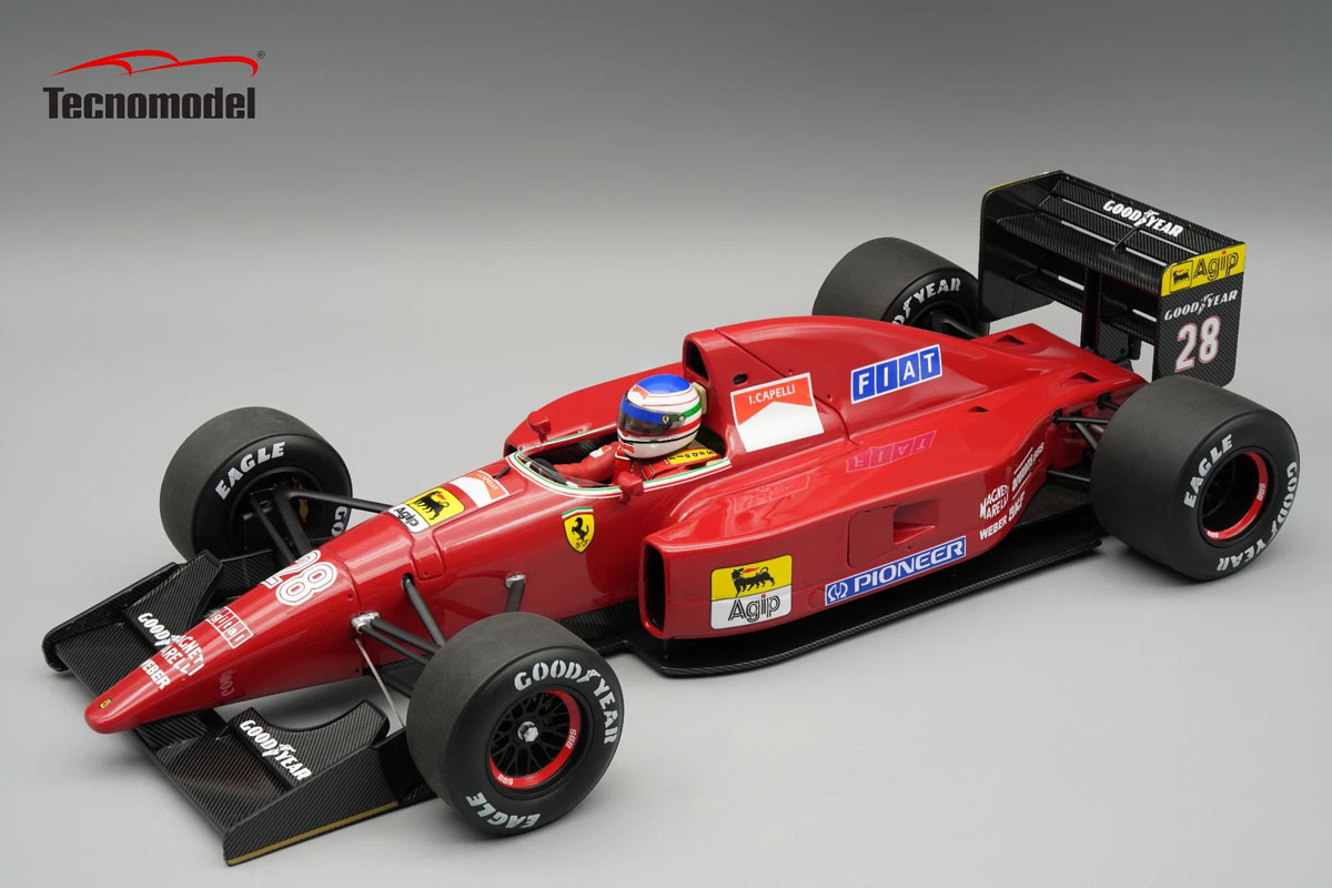 ** 予約商品 ** Tecno Model TMD18-338D 1/18 Ferrari F92A British GP 1992 #28 Ivan Capelli (with Figure)