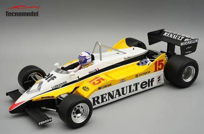 ** 予約商品 ** Tecno Model TMD18-399C 1/18 Renault RE30B Brazilian GP 1982 Winner Alain Prost (with Figure)