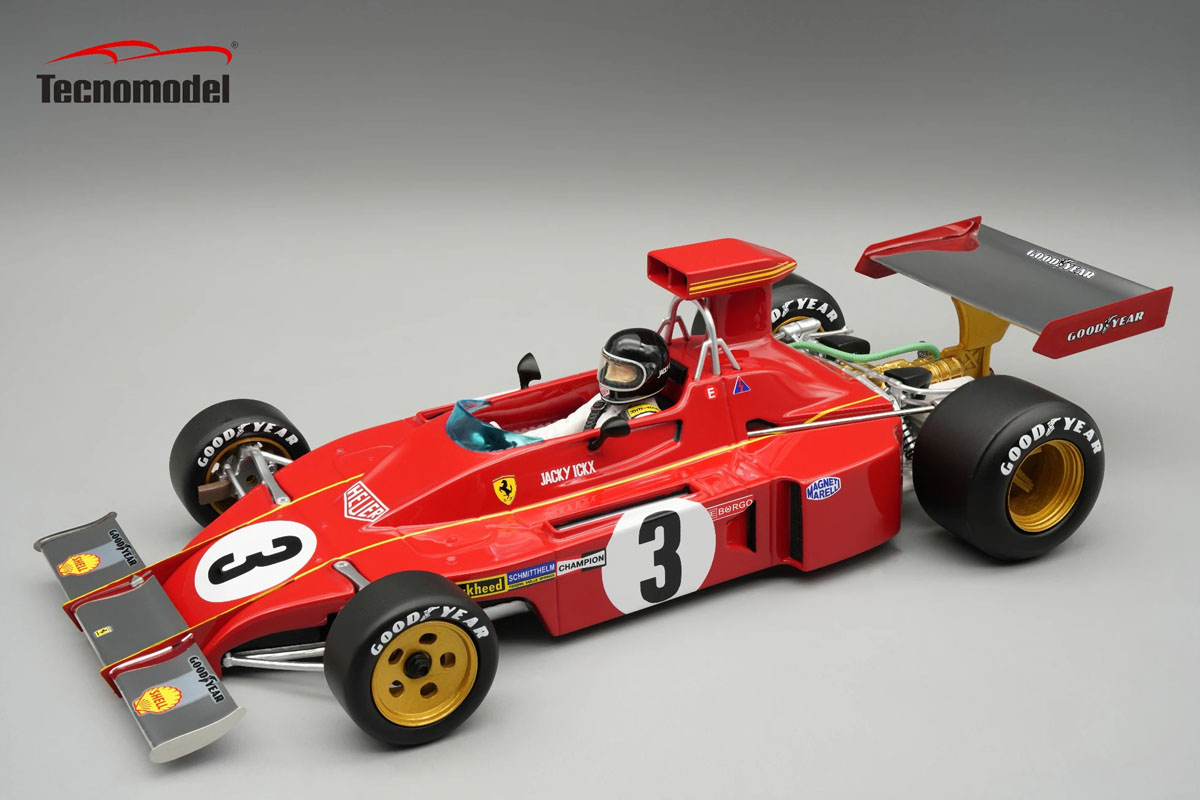 予約商品 ** Tecno Model TMD18-412B 1/18 Ferrari 312B3-73 Italian