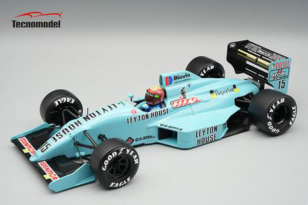 ** 予約商品 ** Tecno Model TMD18-424B 1/18 March 881 Italian GP #15 1988 Mauricio Gugelmin (with Figure)