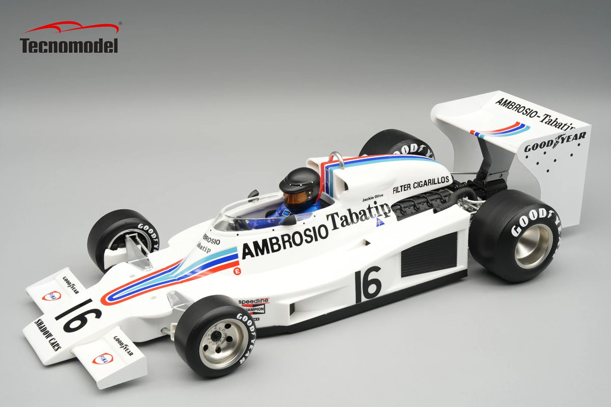 ** 予約商品 ** Tecno Model TMD18-436A 1/18 Shadow DN8 Sweden GP 1977 #16 Jackie Oliver (with Figure)