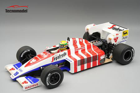 ** 予約商品 ** Tecno Model TMD18-441B 1/18 Toleman TG184 Portugal GP 1984 Ayrton Senna (with Figure)