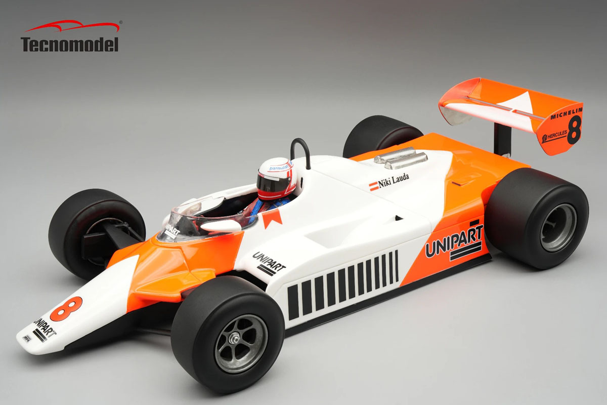 ** 予約商品 ** Tecno Model TMD18-466A 1/18 McLaren MP4/1B #8 1982 British GP Winner Niki Lauda (with Figure)