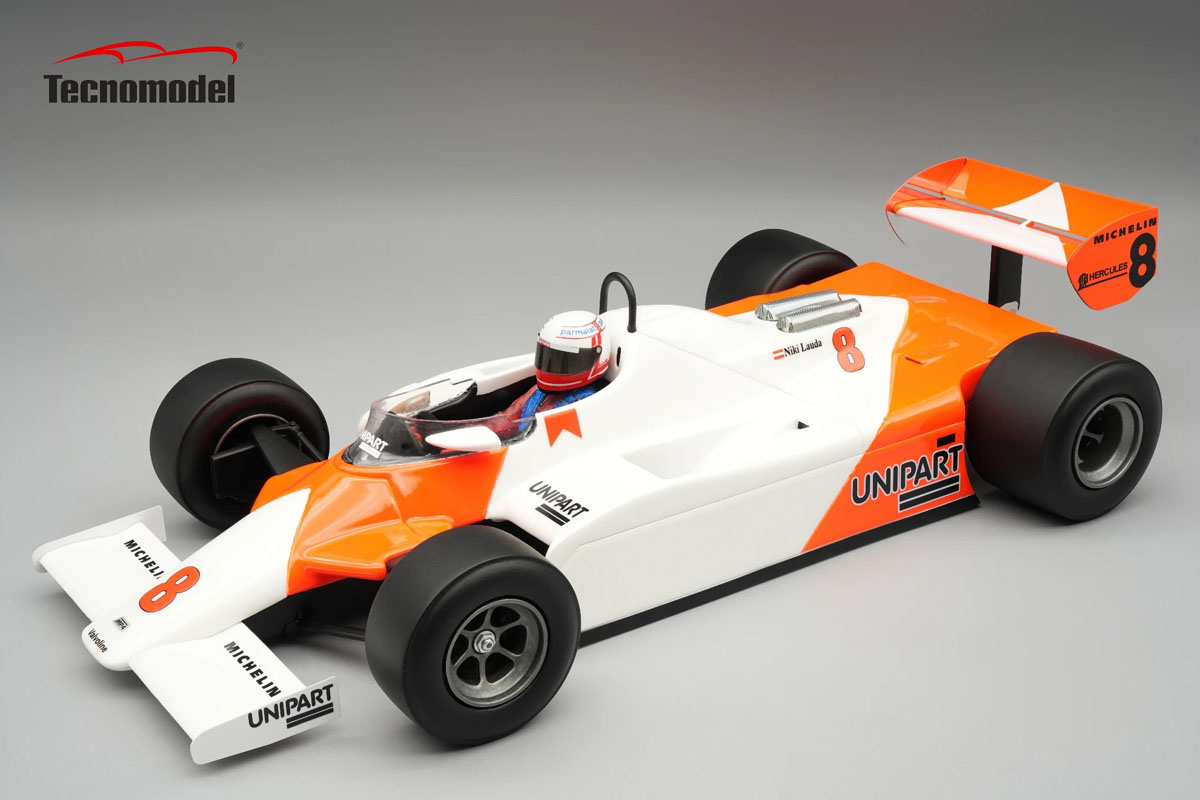 ** 予約商品 ** Tecno Model TMD18-466C 1/18 McLaren MP4/1B #8 1982 Monaco GP Niki Lauda (with Figure)