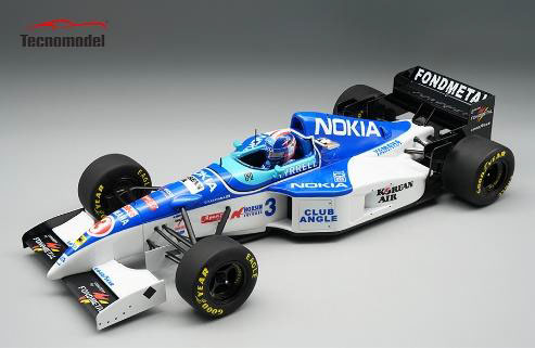 ** 予約商品 ** Tecno Model TMD18-494C 1/18 Tyrrell Yamaha 023 British GP #3 1995 U.Katayama (with Figure)