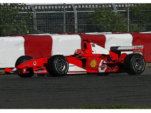 TAMEO kit TMK345 Ferrari F2004 Canada /USA GP 2004 ミニカー