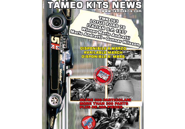 TAMEO kit TMK393 Lotus 78 Italia GP 1977 Andretti /Nilson