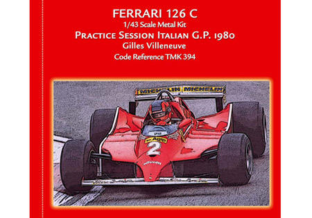 TAMEO kit TMK394 Ferrari 126C Practice Session Italia GP 1980