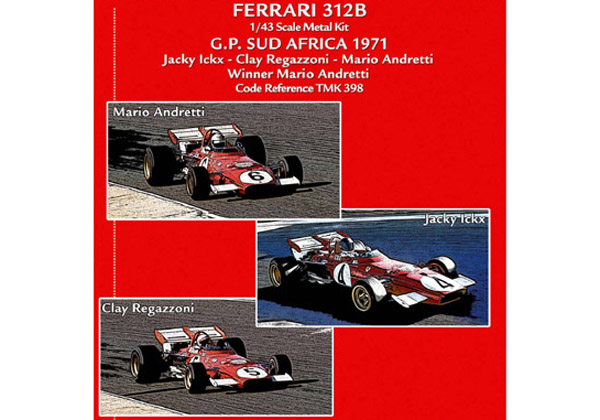 TAMEO kit TMK398 Ferrari 312B South AfricaGP 1971 M.Andretti Winner