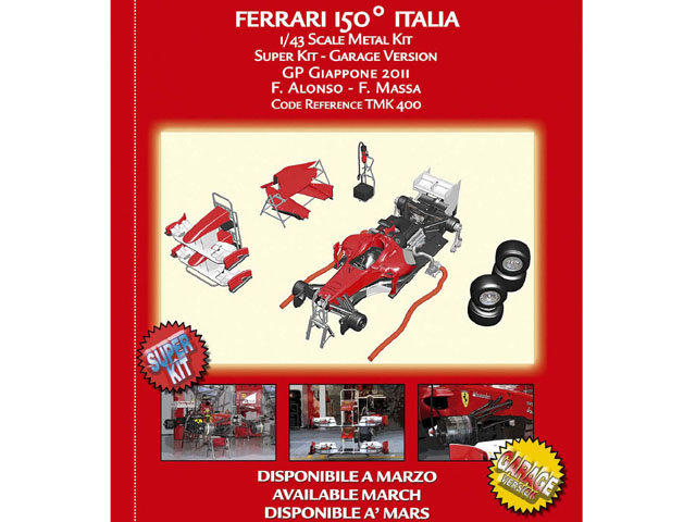 TAMEO kit TMK400 Ferrari 150 Italia Japanese GP 2011 F.Alonso /Massa Garage version