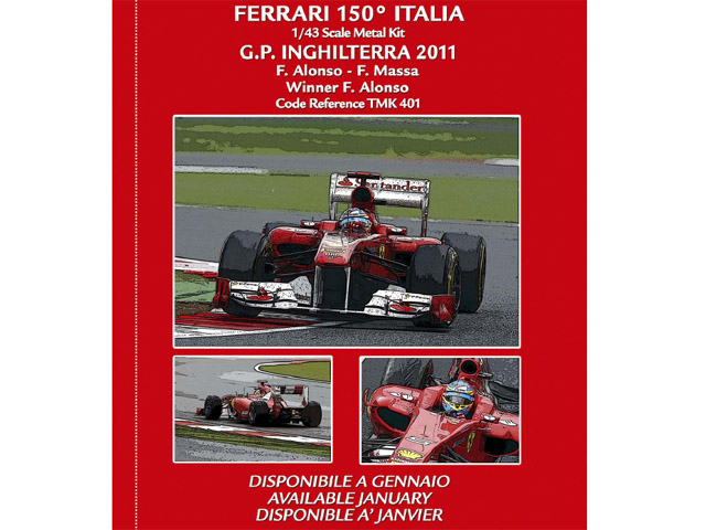 TAMEO kit TMK401 Ferrari 150 Italia British GP 2011 F.Alonso