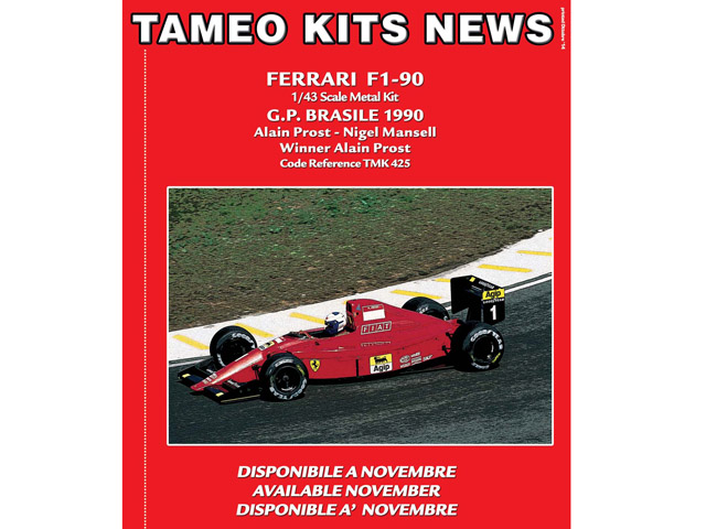 TAMEO kit TMK425 Ferrari F1-90(641) Brasile GP 1990 Prost /Mansell