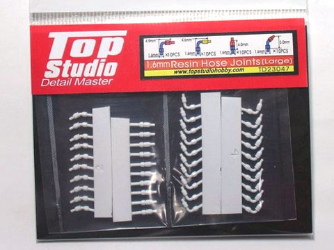 TOP STUDIO TD23047 1.6mm Resin Hose Joints (Large)