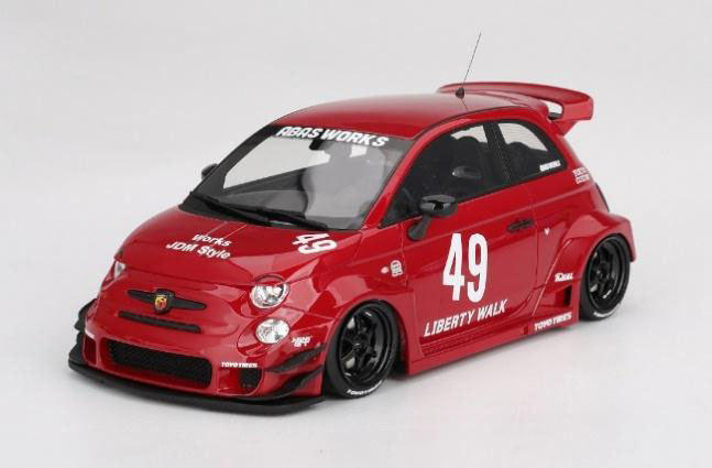 【お取り寄せ商品】 TOP SPEED TS0613 1/18 Abarth 595 LB-WORKS x Abas Works Red
