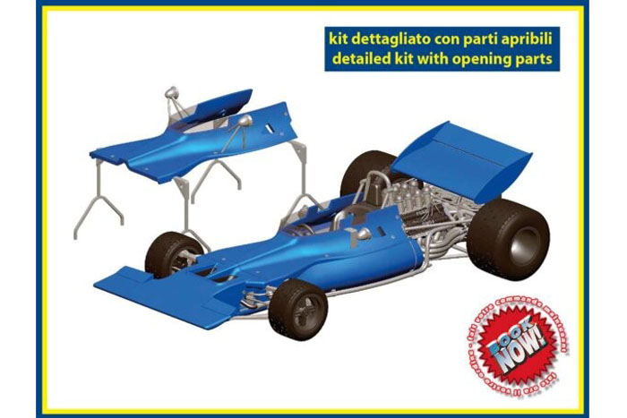 TAMEO kit WCT71 Tyrrell Ford 003 Monaco GP 1971 Winner J.Stewart - F.Cevert