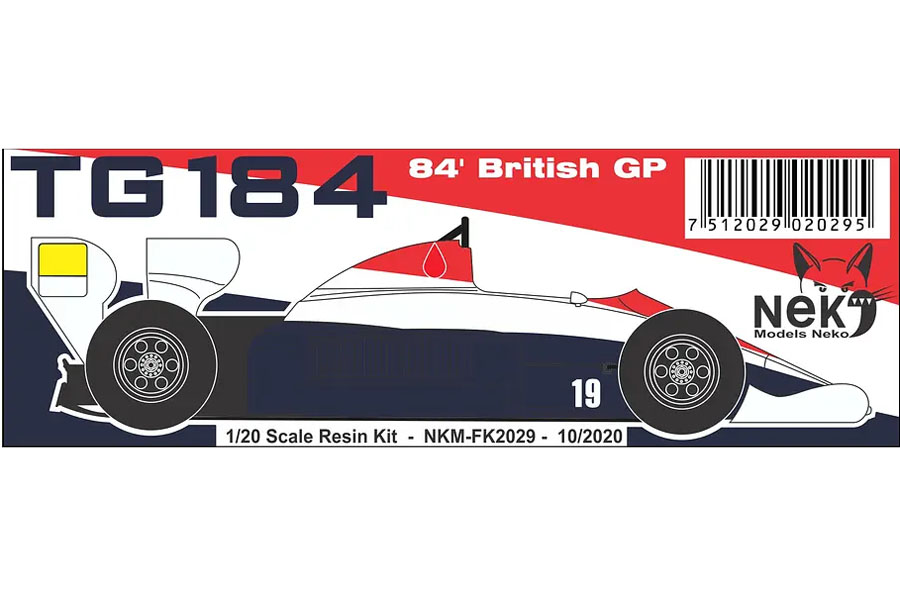 【お取り寄せ商品】 Neko Models FK2029 1/20 Toleman TG184 British GP 1984