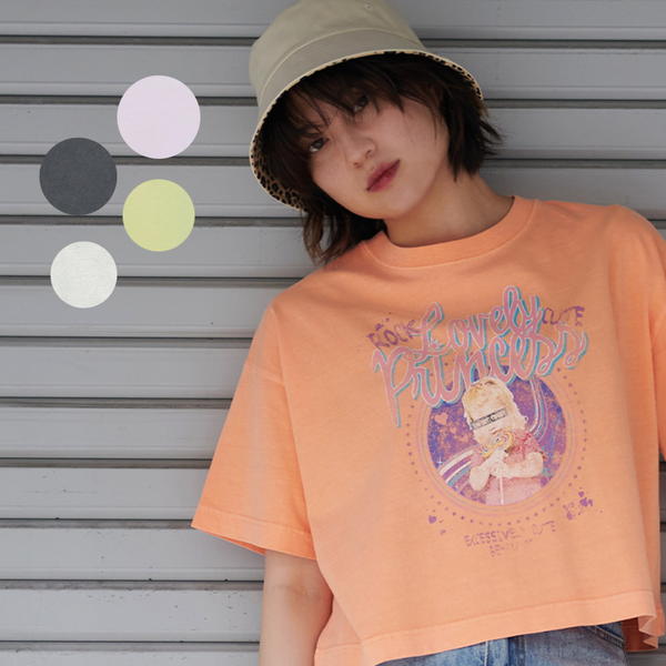 Lovely Princessプリントショート丈Ｔシャツ