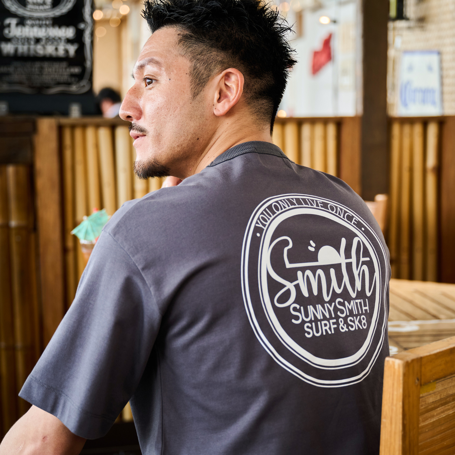 SUNNY SMITH バックサークルロゴプリントTシャツ RAD CHAMP