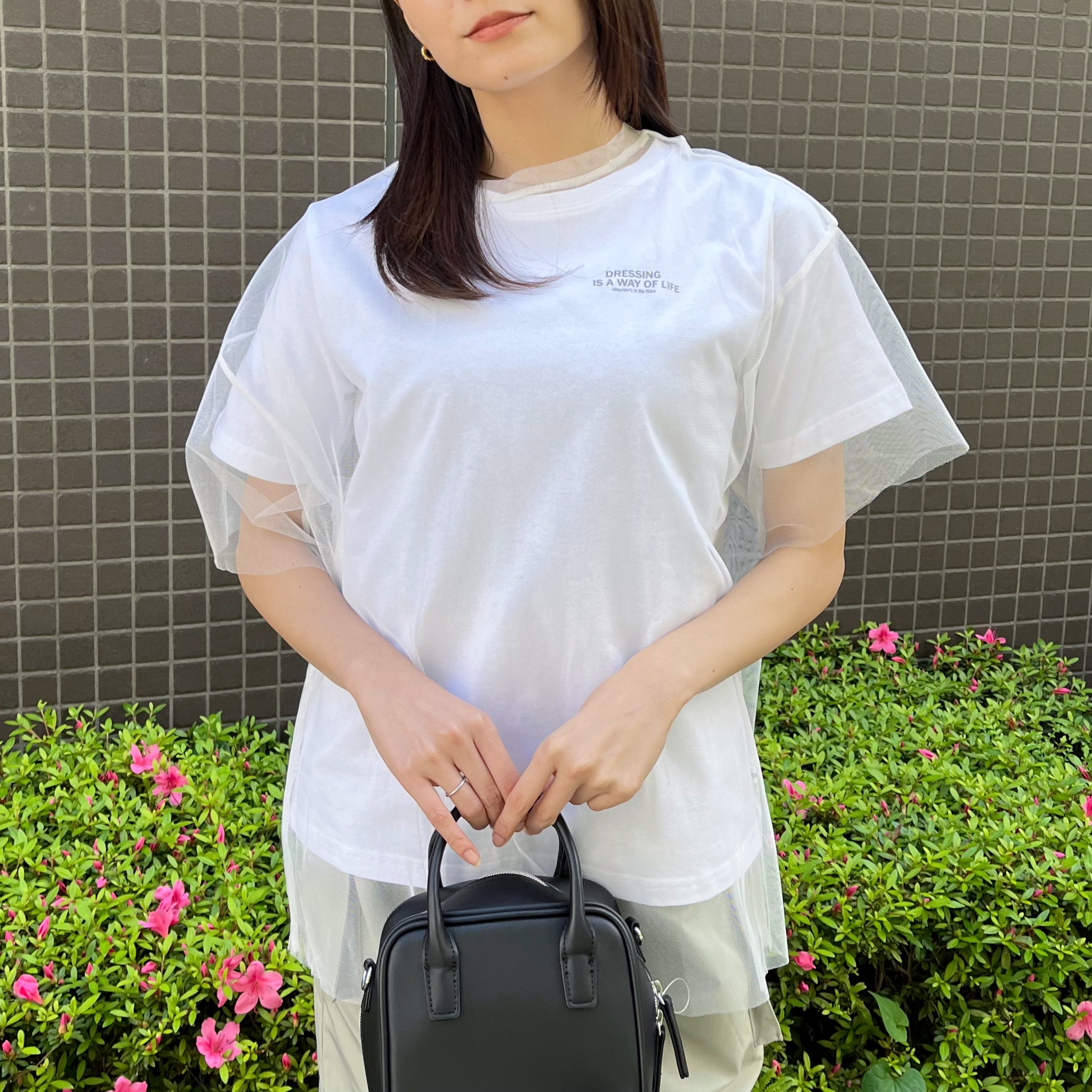 ロゴT×チュールT コンパクトアンサンブル
