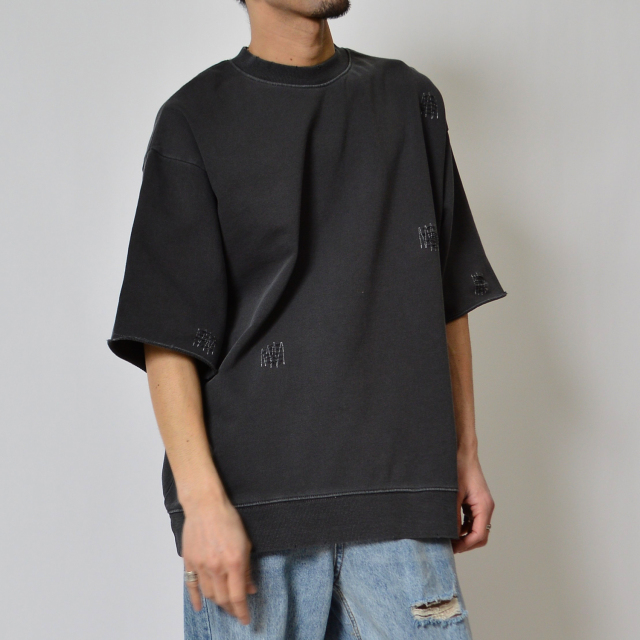 ピグメント裏毛ダメージスウェットTシャツ