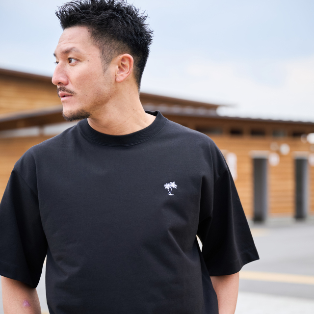 tシャツ 「SUNNY SMITH」11.6ウルトラヘビーオンス Heavy Smithヤシの木柄 ワンポイント刺繍Tee レディース メンズ Sunny Smith tシャツ 11.6ウルトラヘビーオンス Heavy Smithヤシ