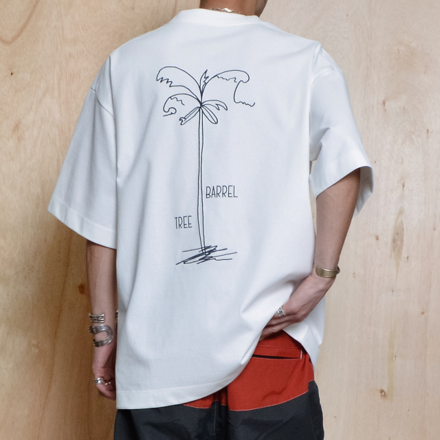 【予約商品】SunnySmithウルトラヘビーオンスヤシの木柄両面刺繍Tシャツ
