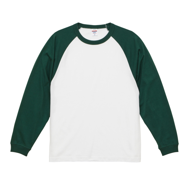UnitedAthle 5.6オンス ラグラン ロングスリーブ Tシャツ（1.6インチリブ）5048-01