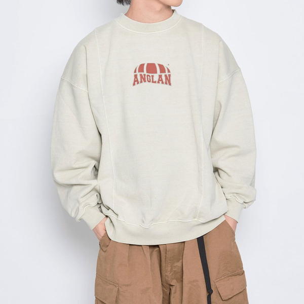 ANGLAN Pigment Washed Sweat Shirt アングラン ピグメント ウォッシュ スウェット