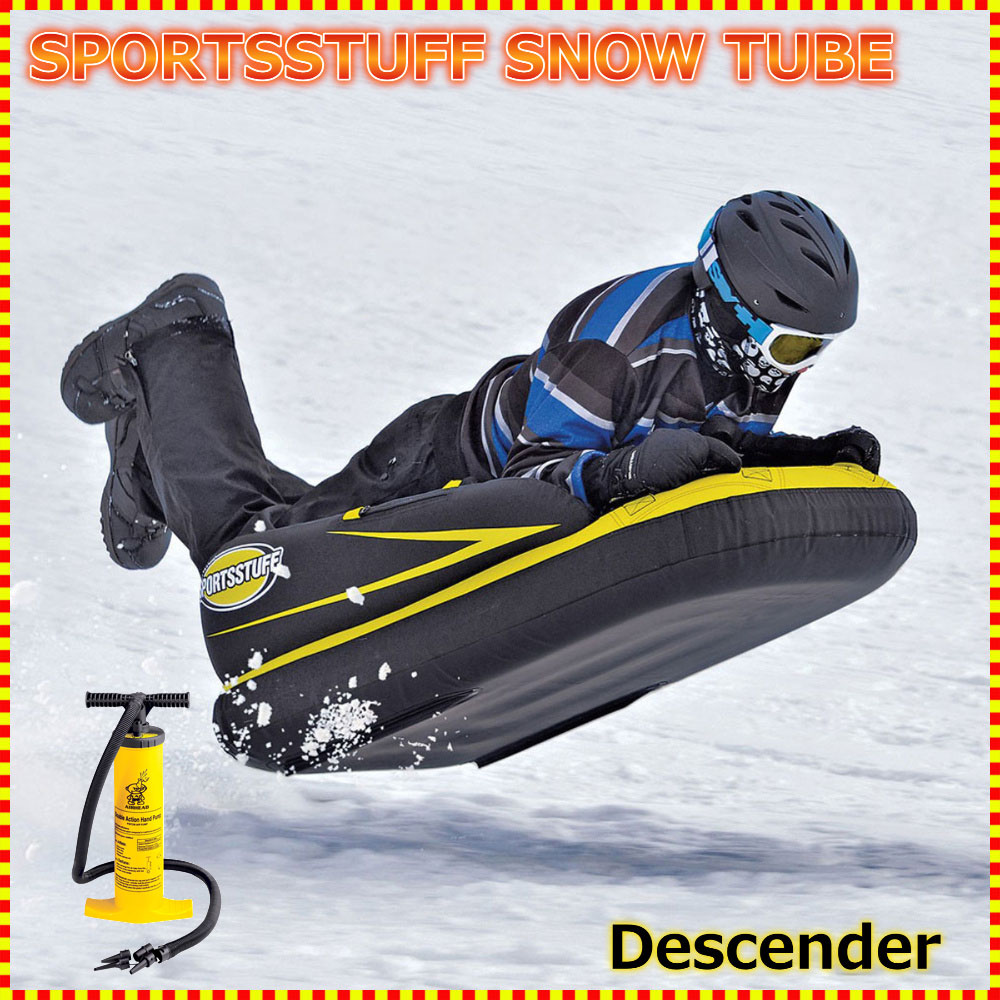 スノー・エアーチューブ 雪遊び 雪そり スノーボート SPORTSSTUFF DESCENDER Sled 手動ポンプ付