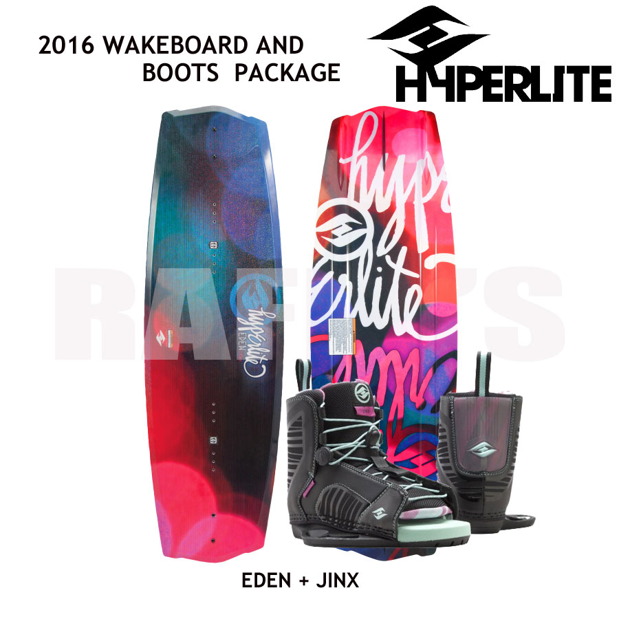 HYPERLITE ハイパーライト 2016 ウェイクボード レディース セット Eden 130cm+Jinx Boots US:4-8.5