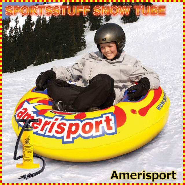 スノー・エアーチューブ 雪遊び 雪そり スノーボート SPORTSSTUFF AMERISPORT Snow Tube 手動ポンプ付