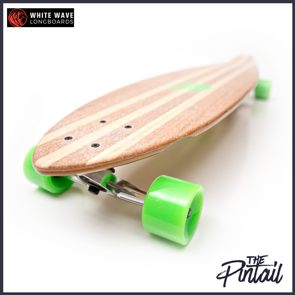 WHITE WAVE ロングスケートボード PINTAIL 40インチ ロンスケ コンプリート  ホワイト ウェーブ ロングボーズ