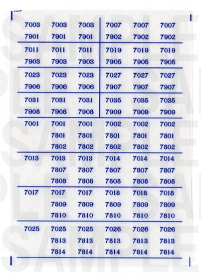 レールクラフト阿波座 南海7000系 車番【4】(鉄コレ・新色用)[RCA-IN17]