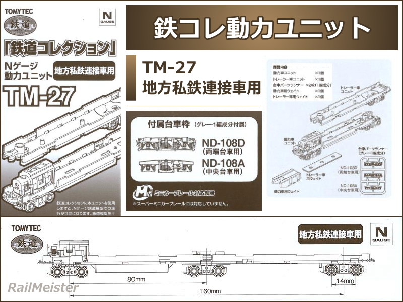 トミーテック 鉄道コレクション 動力ユニット 地方私鉄連接車用[TM-27]