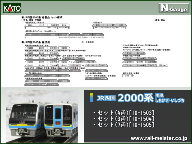 KATO JR四国2000系 3両セット