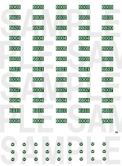 レールクラフト阿波座 南海6000系 車番【1】(鉄コレ・旧色2次車用)[RCA-IN06]