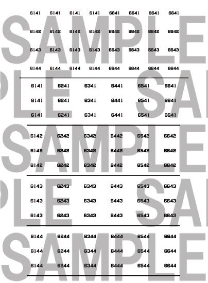 レールクラフト阿波座 神戸市交通局6000形車番インレタ【4】(6141F～6144F)[RCA-IN127]